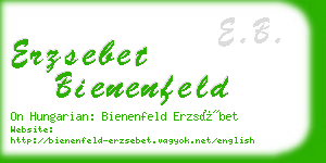 erzsebet bienenfeld business card